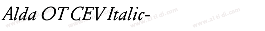 Alda OT CEV Italic字体转换